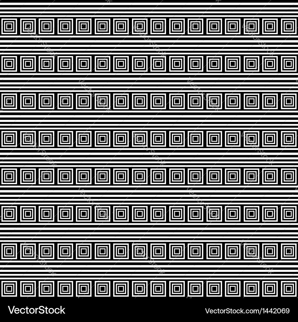Striped pattern with square elements vector image