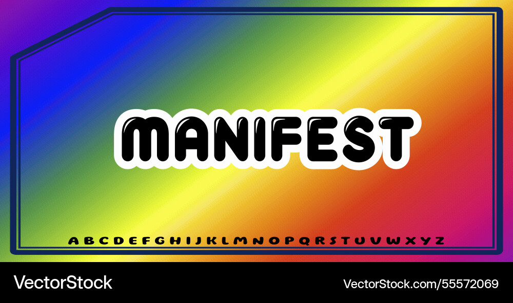 Text effects with editable colors and abstract vector image