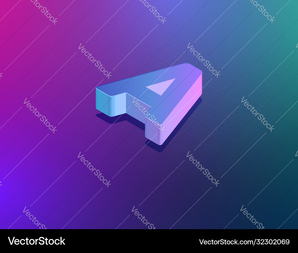 Three dee tech font character a isometric Three dee tech font character a isometric Vector Image