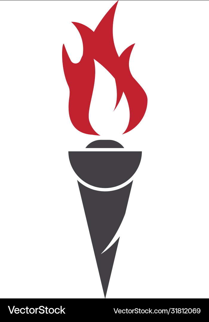 Torch icon design Torch icon design vector image