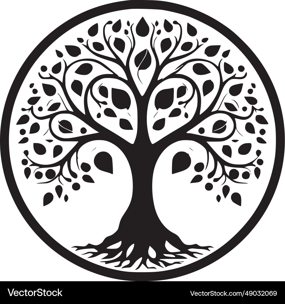Tree of life - minimalist and simple silhouette Vector Image