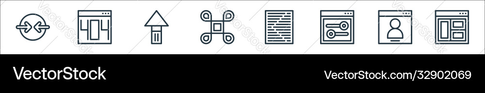 User interface line icons linear set quality User interface line icons linear set quality Vector Image