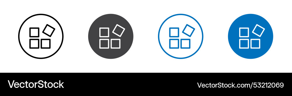Widget icon flat editable mark set Widget icon flat editable mark set Vector Image