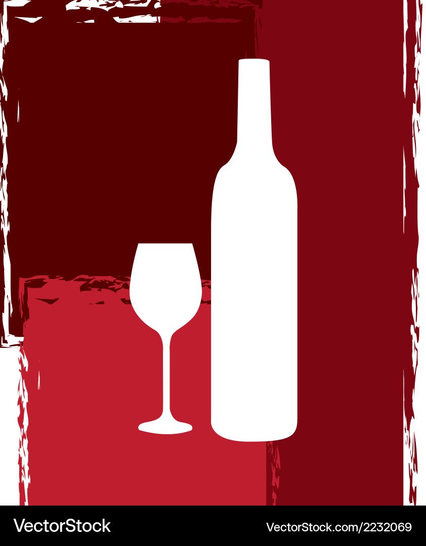 Wine design over pattern background vector image