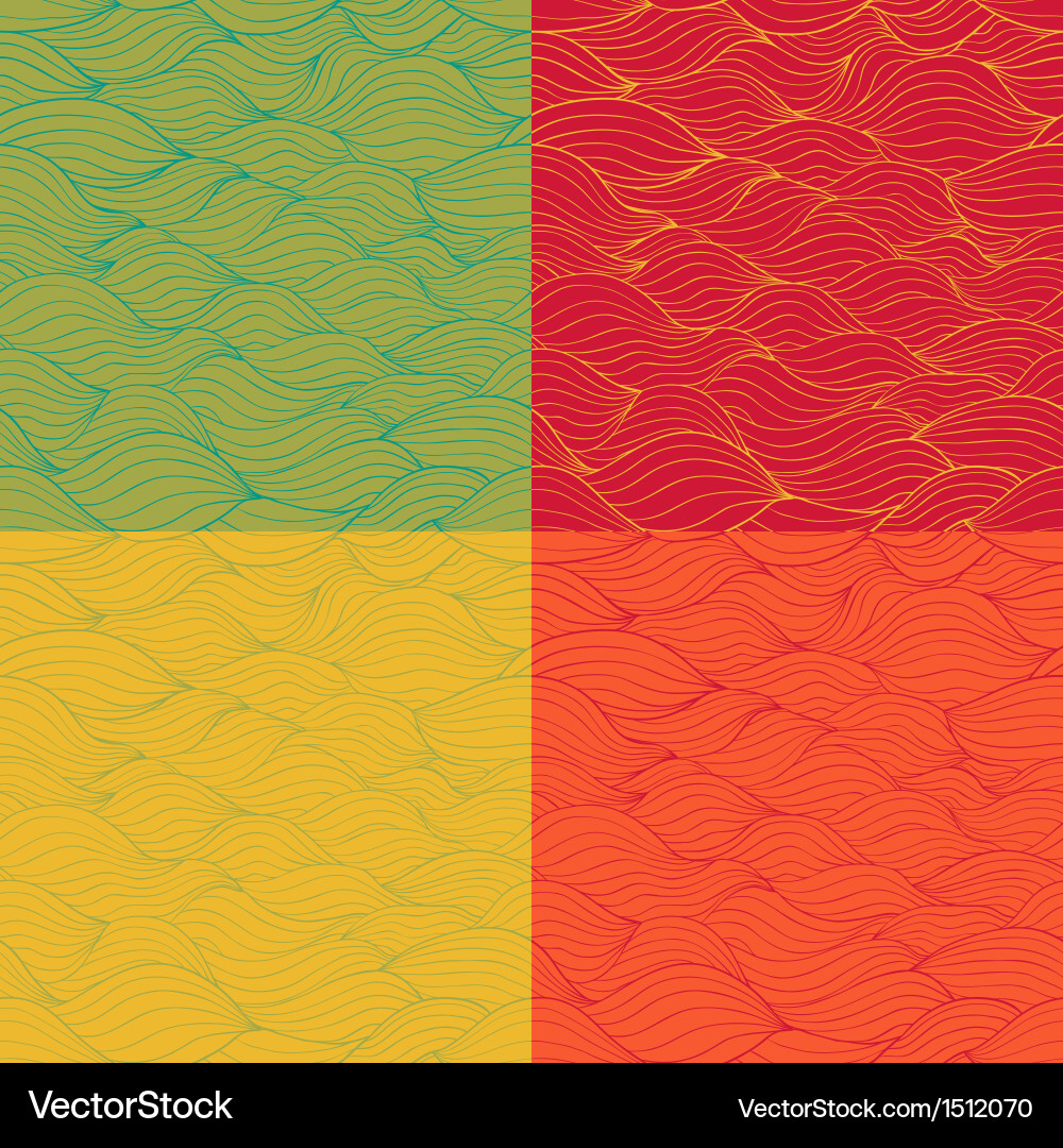 Abstract seamless pattern set Vector Image