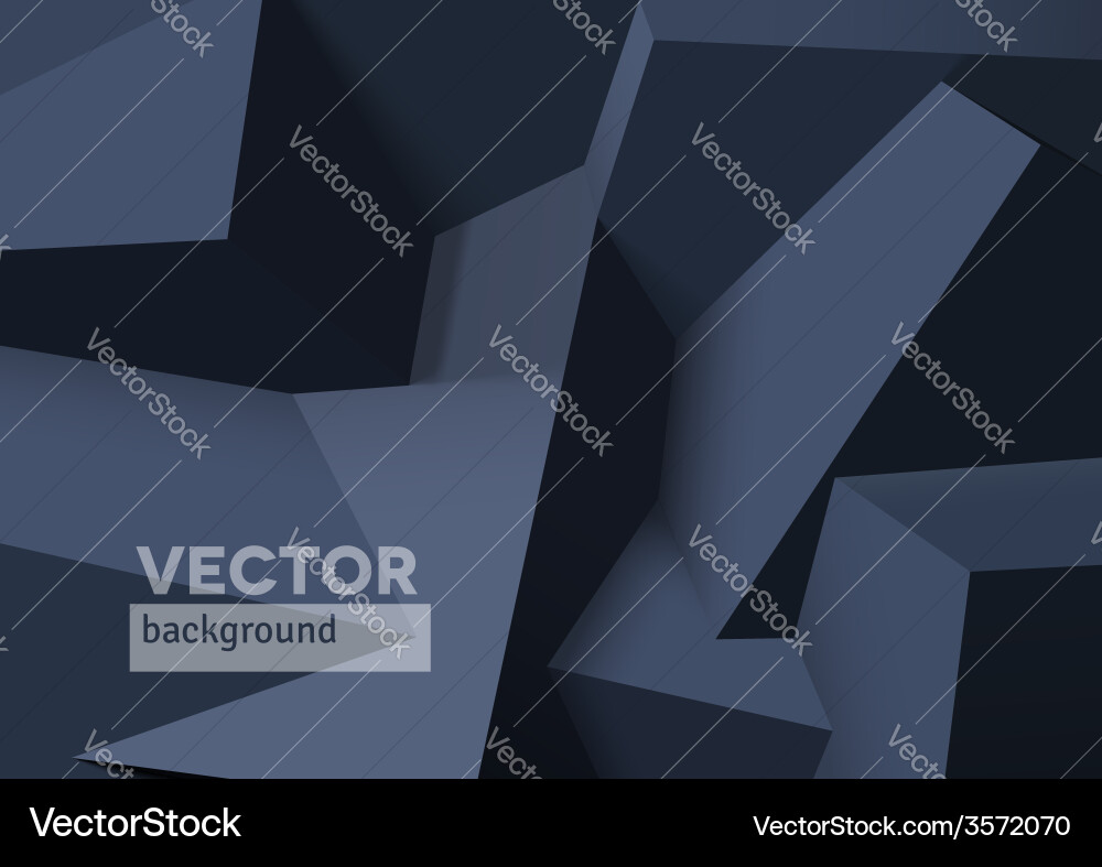 Black Cube Overlap Abstract Background vector image