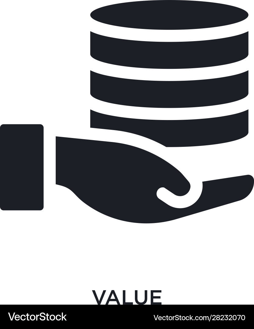 Black value isolated icon simple element from big Vector Image