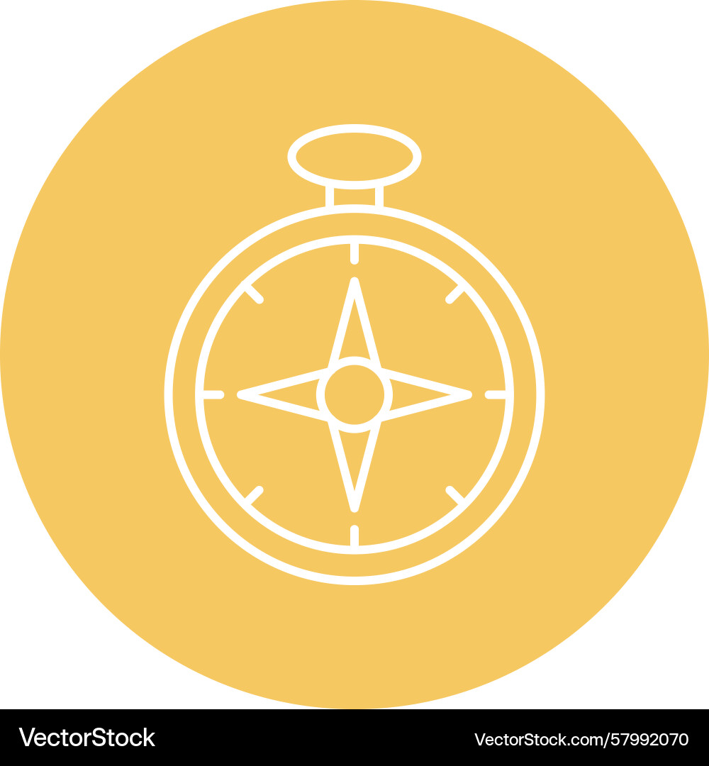 Compass line multi circle Vector Image