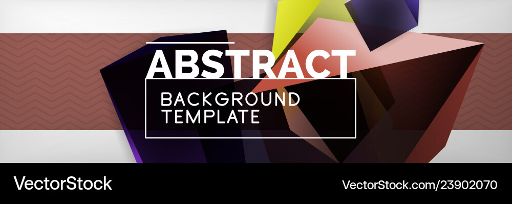 Dark 3d triangular low poly shapes abstract Vector Image