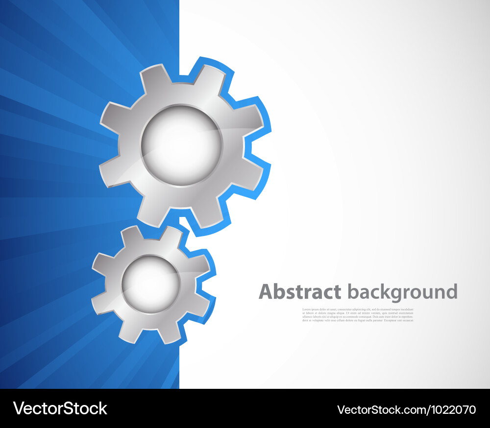 Gear Background with Mechanical Elements vector image