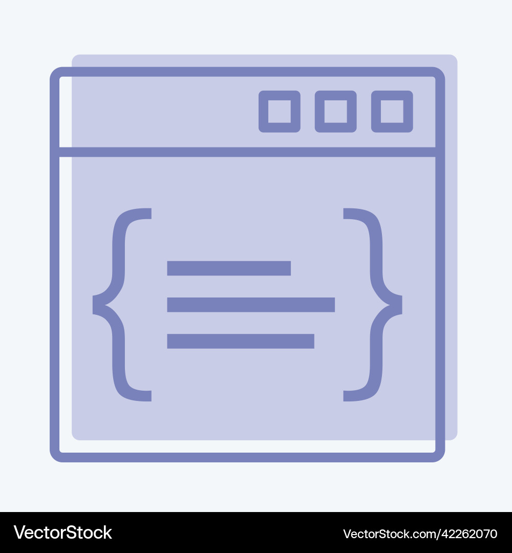 Icon code suitable for programming symbol two Icon code suitable for programming symbol two vector image