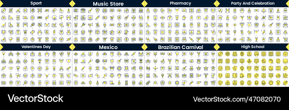 Linear style icons pack in this bundle include Linear style icons pack in this bundle include vector image