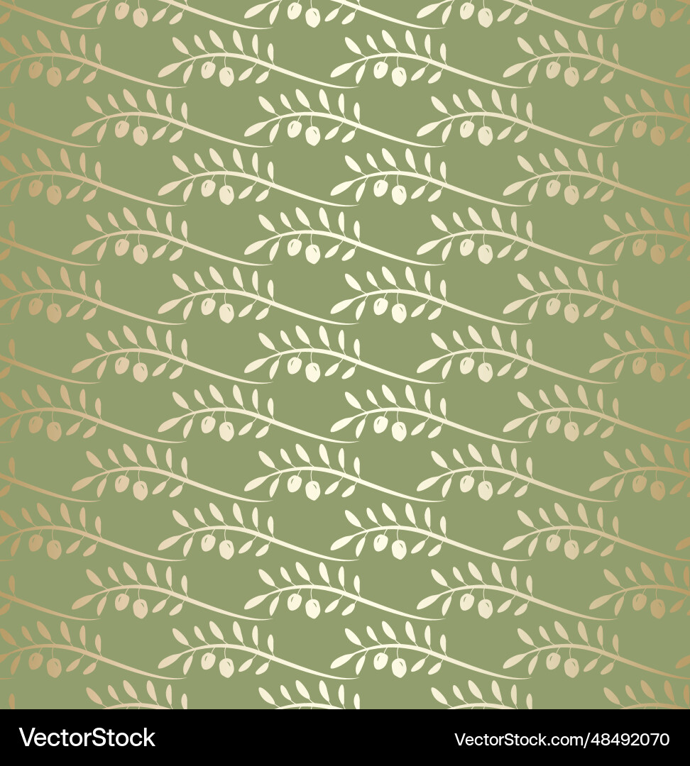 Nice olive branch abstract seamless pattern Nice olive branch abstract seamless pattern Vector Image