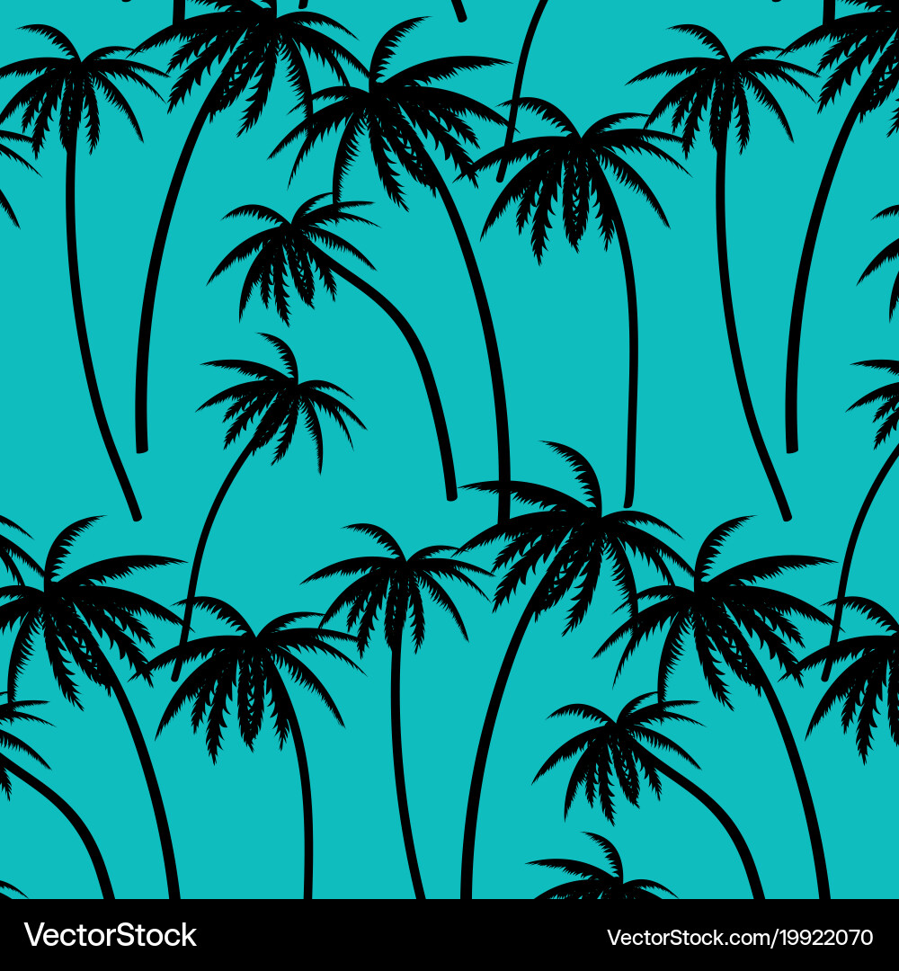 Palm Tree Pattern - Tropical Vibes vector image