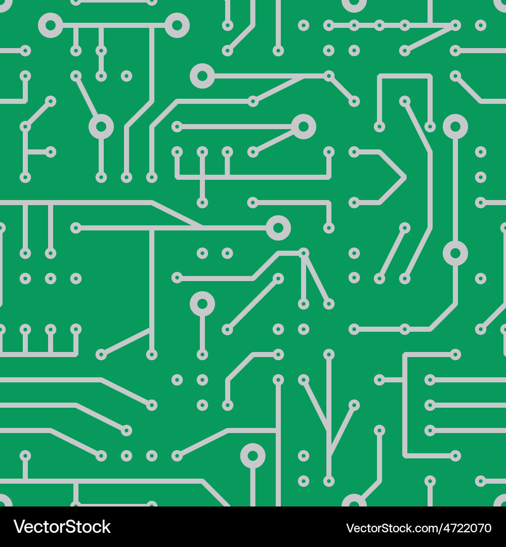 Printed circuit seamless pattern Vector Image