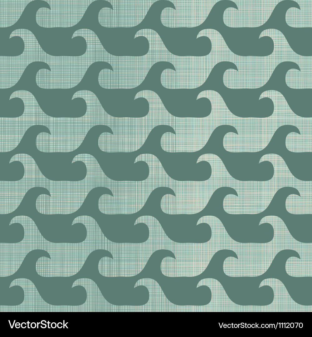 Repeating wave pattern background vector image