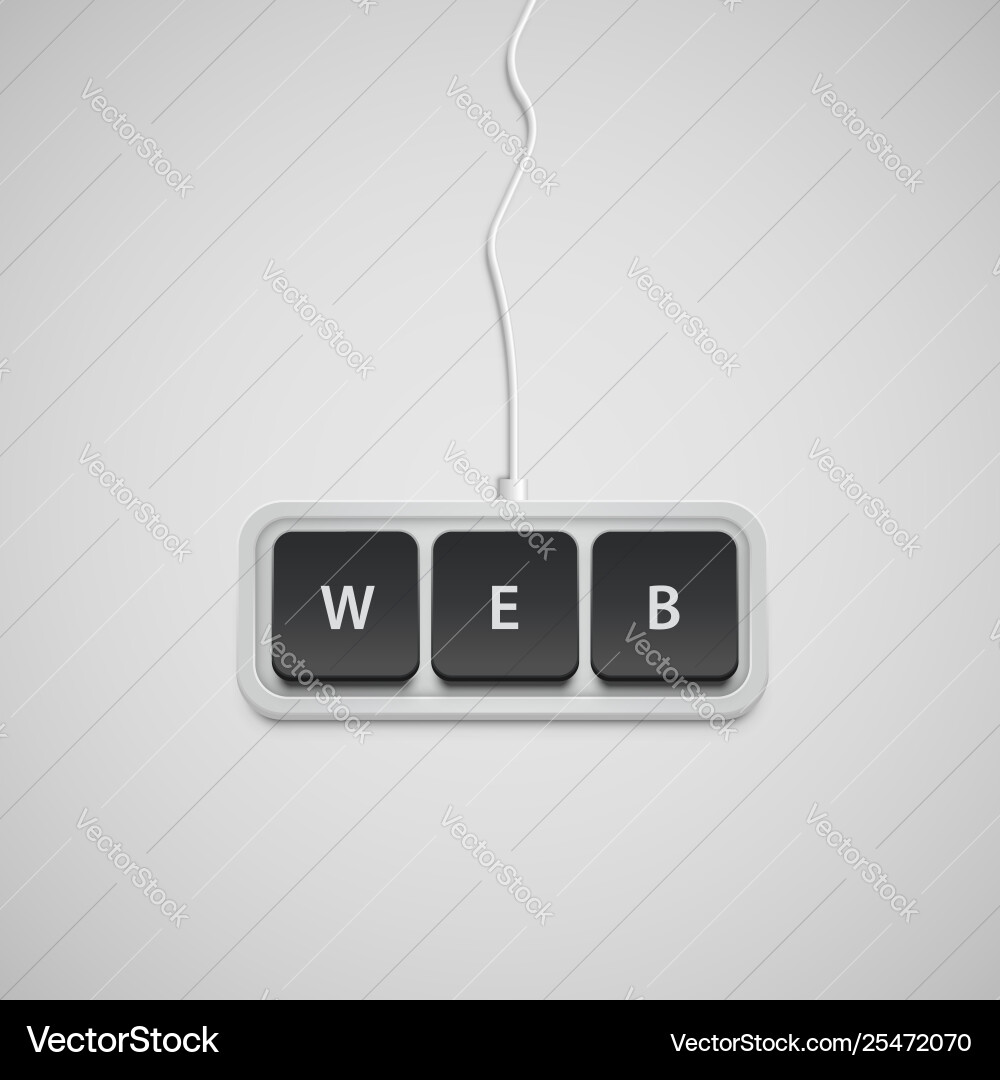 Simplified keyboard with one word only Simplified keyboard with one word only vector image