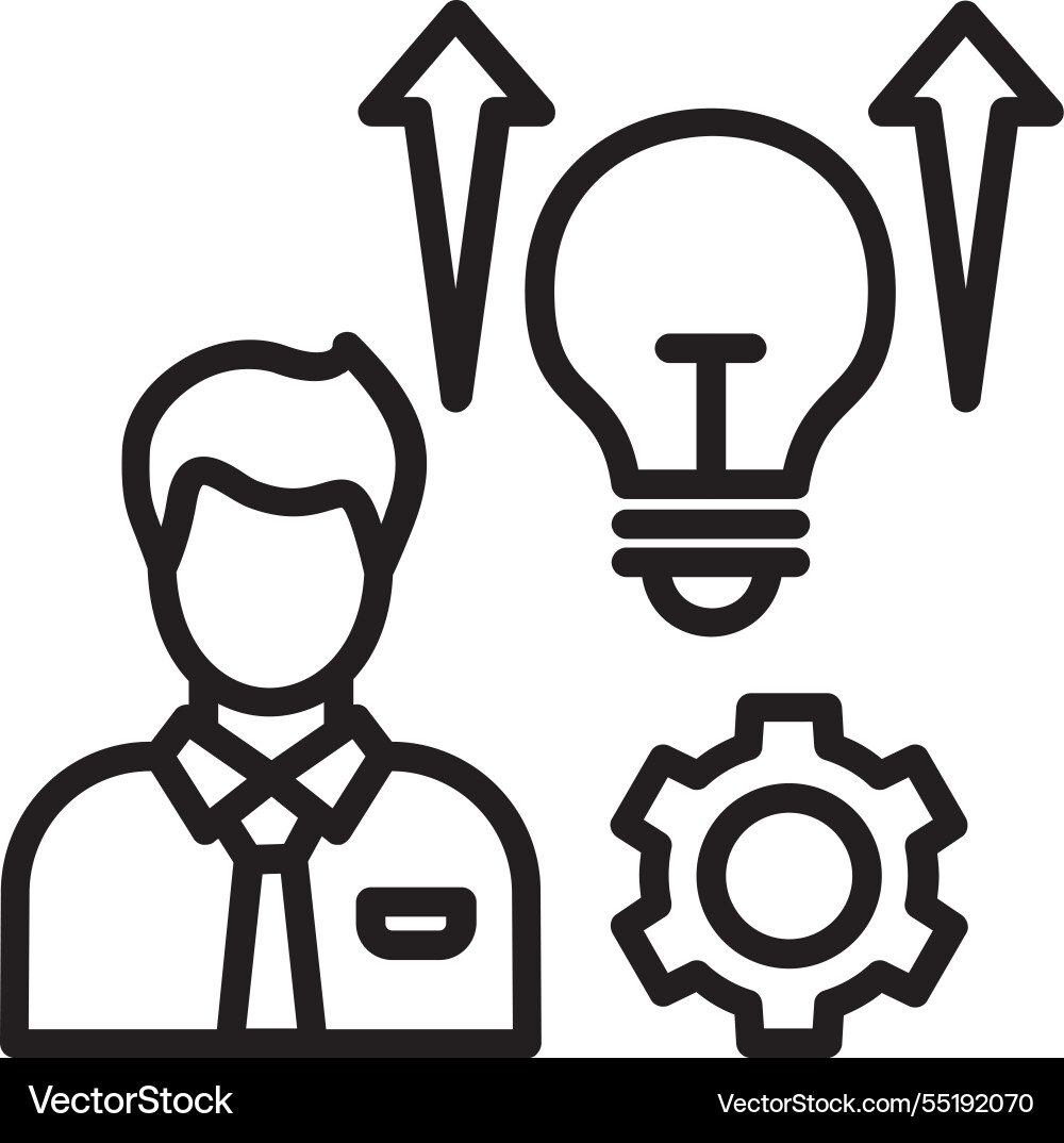 Skills enhancement line icon design Vector Image
