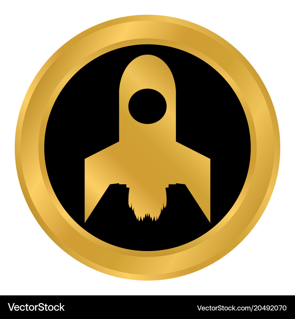 Starting rocket button vector image
