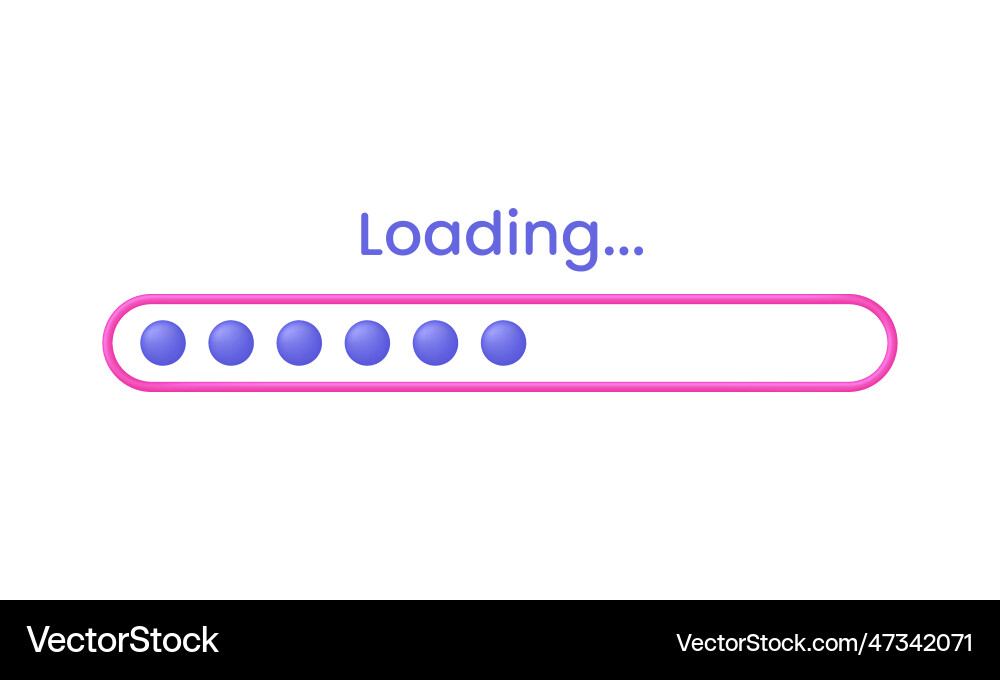 3d loading 3d loading vector image