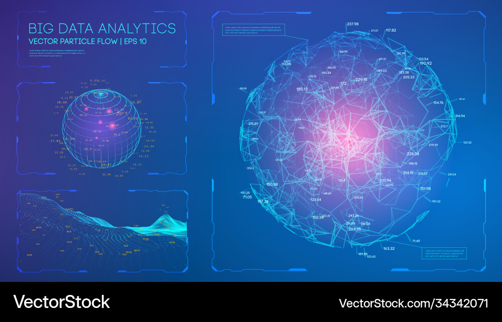 Data Intelligence Panel - Matrix Tech vector image