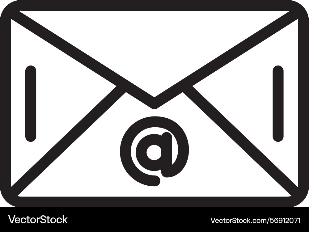 Email linear style icon design vector image