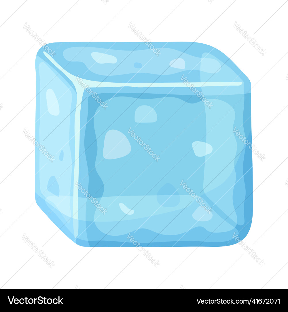 Ice cube or broken piece of cold frozen block Ice cube or broken piece of cold frozen block vector image