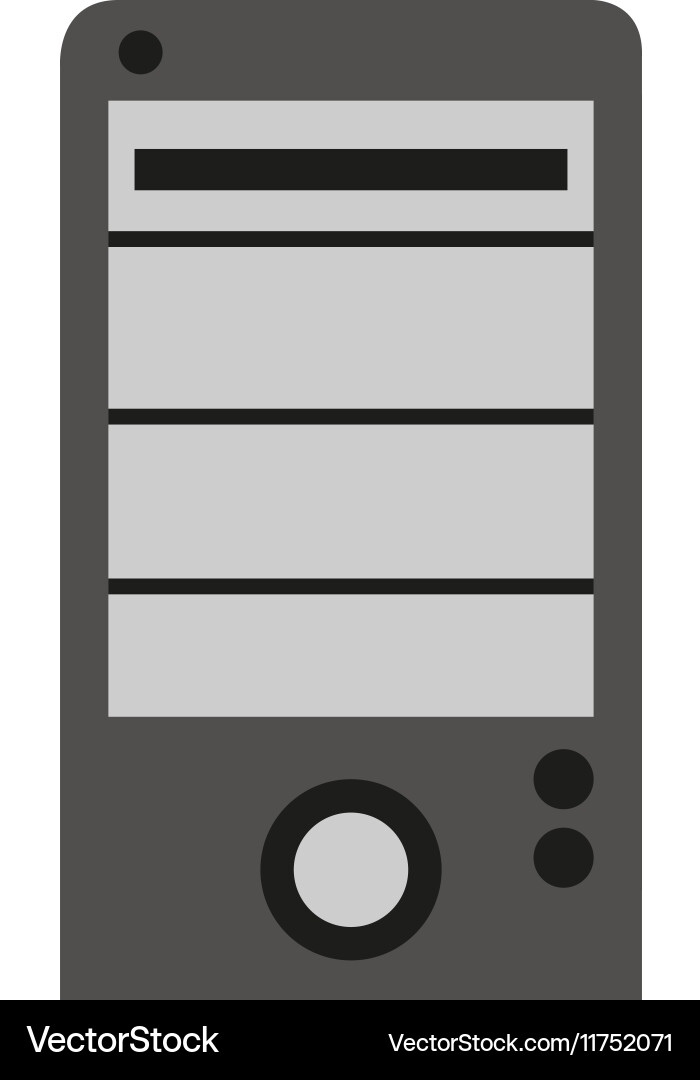 Isolated cpu design Vector Image