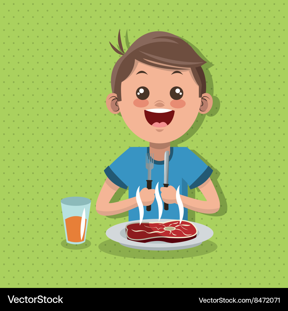 Kids menu design food Vector Image