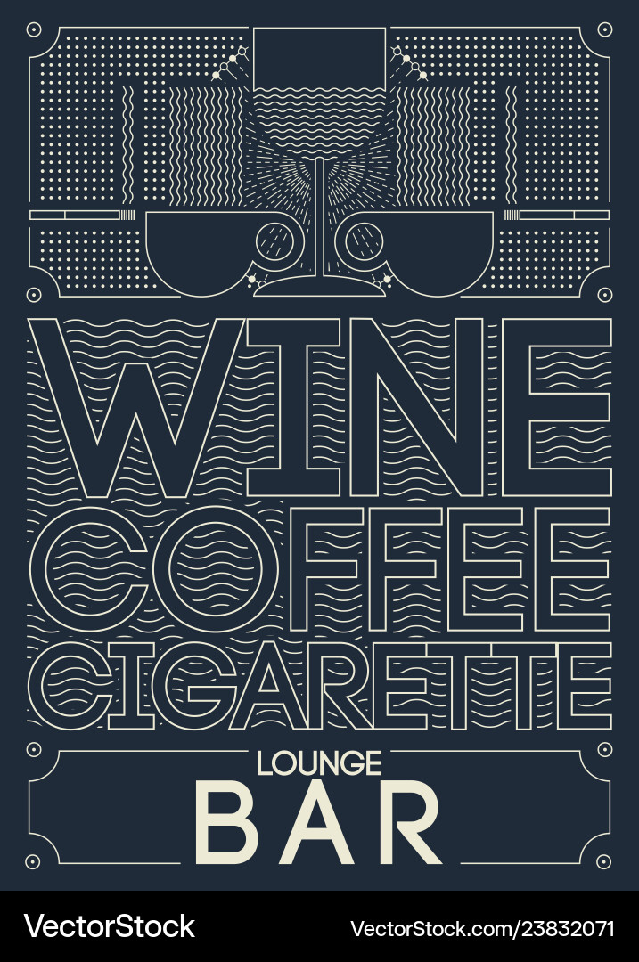 Lounge bar menu geometric pattern design Lounge bar menu geometric pattern design vector image