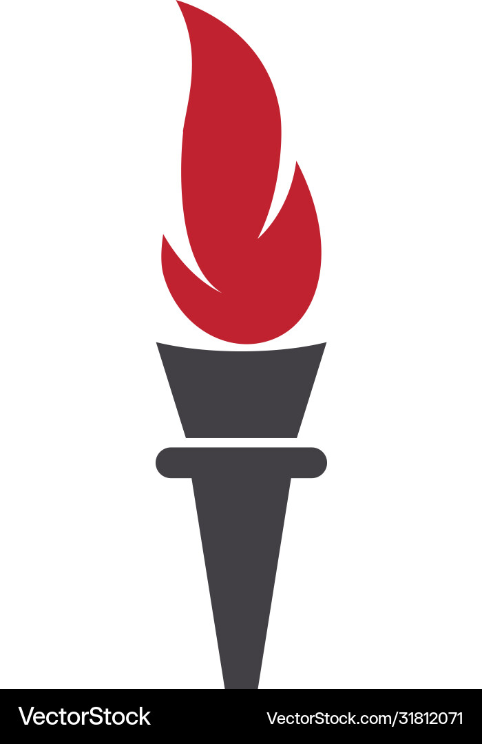 Olympic Torch Icon Vector Image