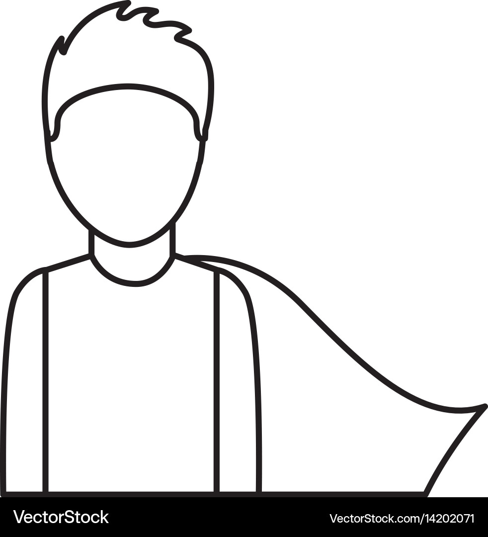 Super hero with layer Vector Image