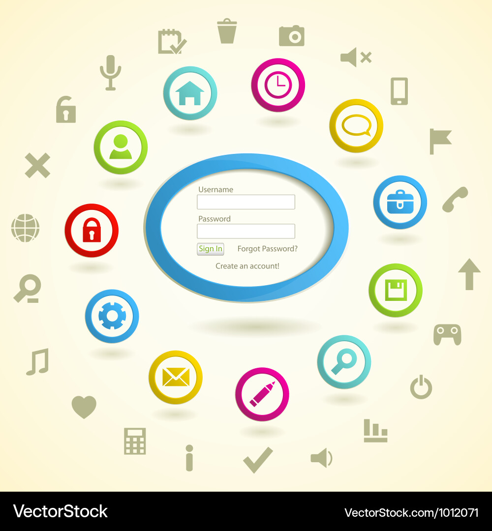 Web design elements vector image