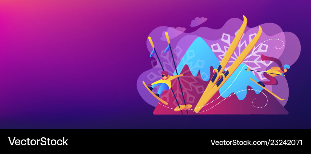 Winter extreme Sport Konzept Banner Header Winter extreme Sport Konzept Banner Header vektorbild