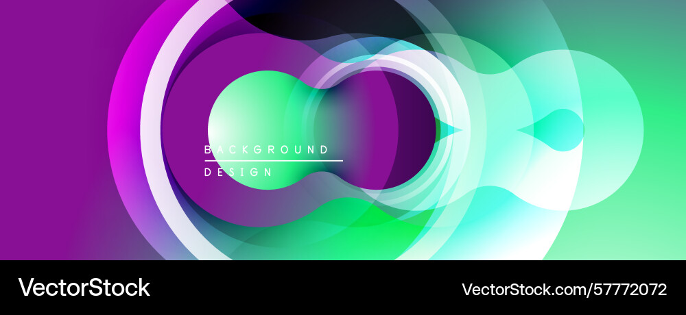 Abstract vibrant circles layers create dynamic Abstract vibrant circles layers create dynamic Vector Image