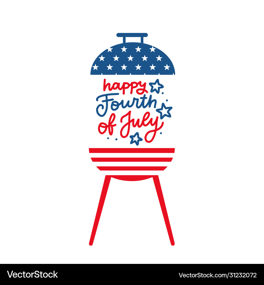 Bbq grill party invitation card template flat Bbq grill party invitation card template flat vector image