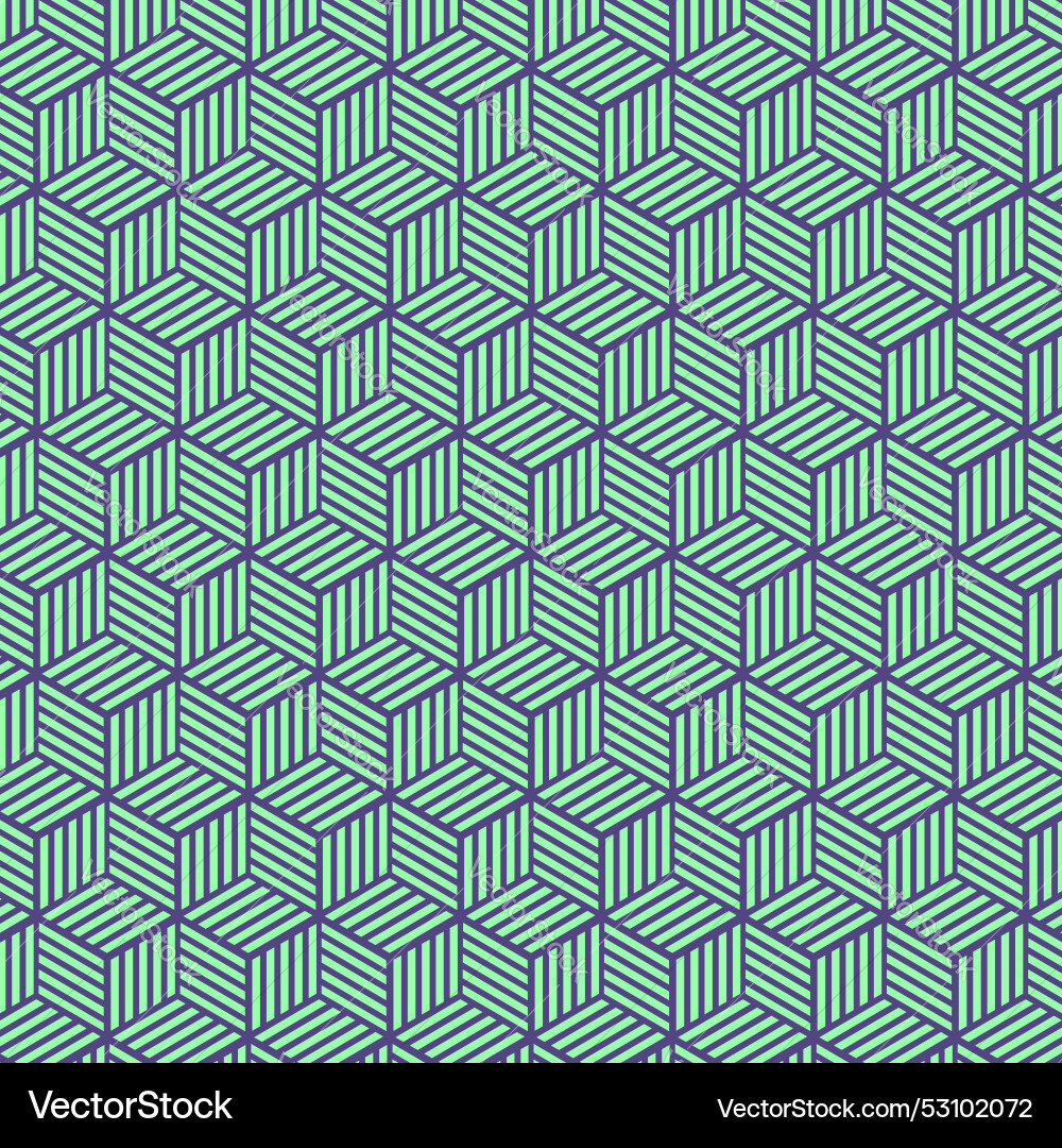 Colorful maze cube polygon pattern background Vector Image