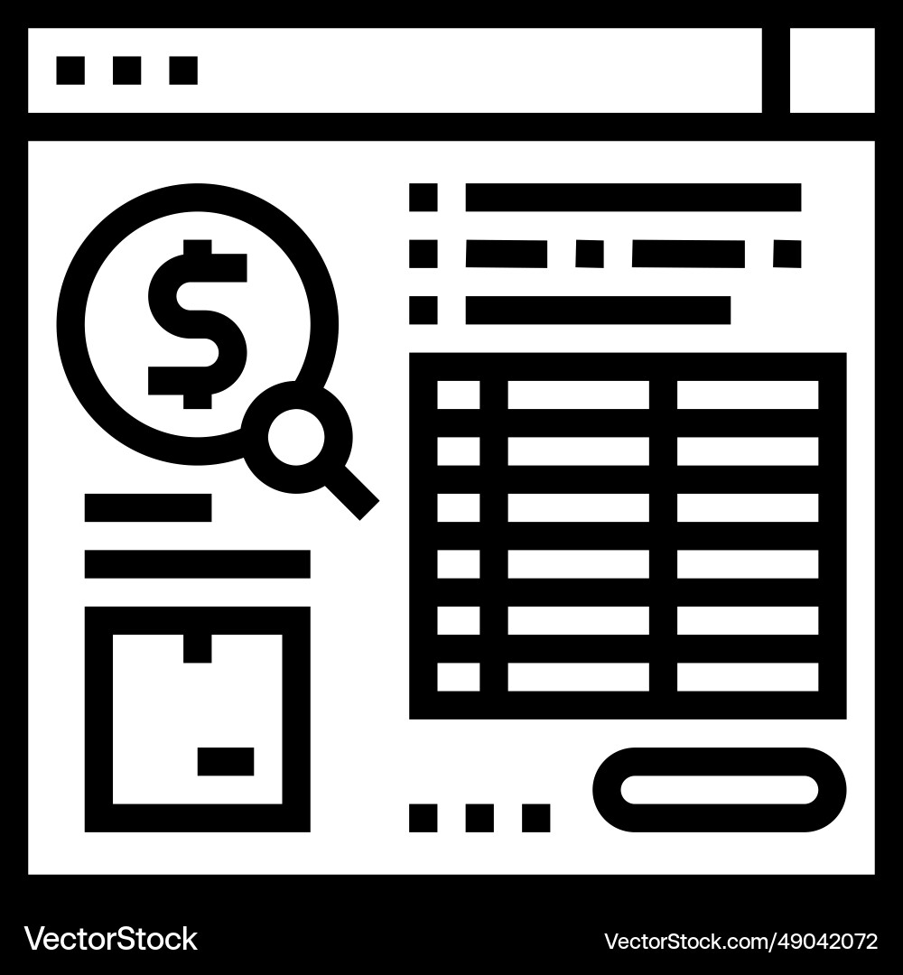 Cost analysis logistic manager line icon Vector Image