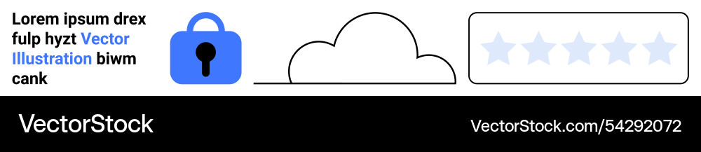 Data security concept with encryption cloud Data security concept with encryption cloud Vector Image