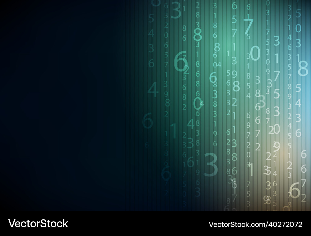 Futuristic Digital Code Background Vector Image