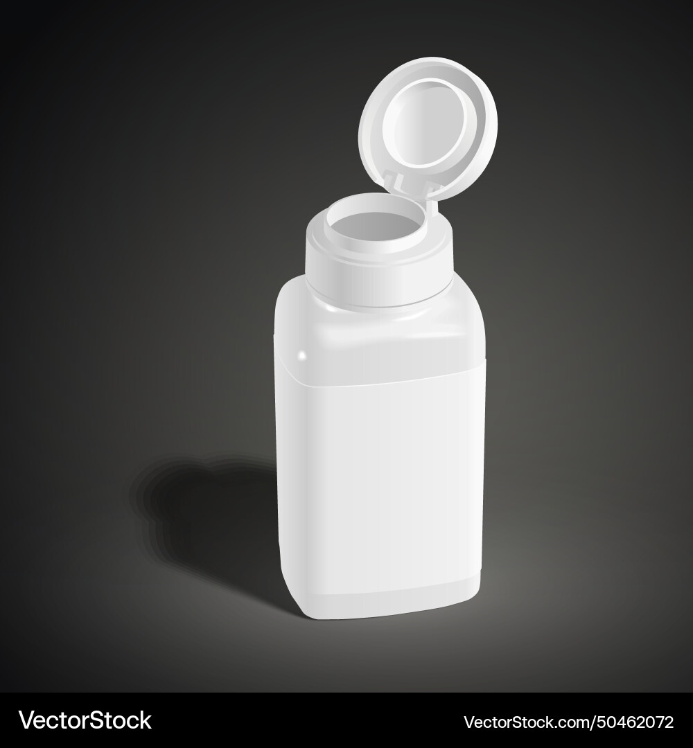 Leere Medizin Flasche Leere Medizin Flasche vektorbild