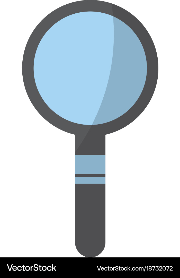 Magnifier search technology tool element find Vector Image