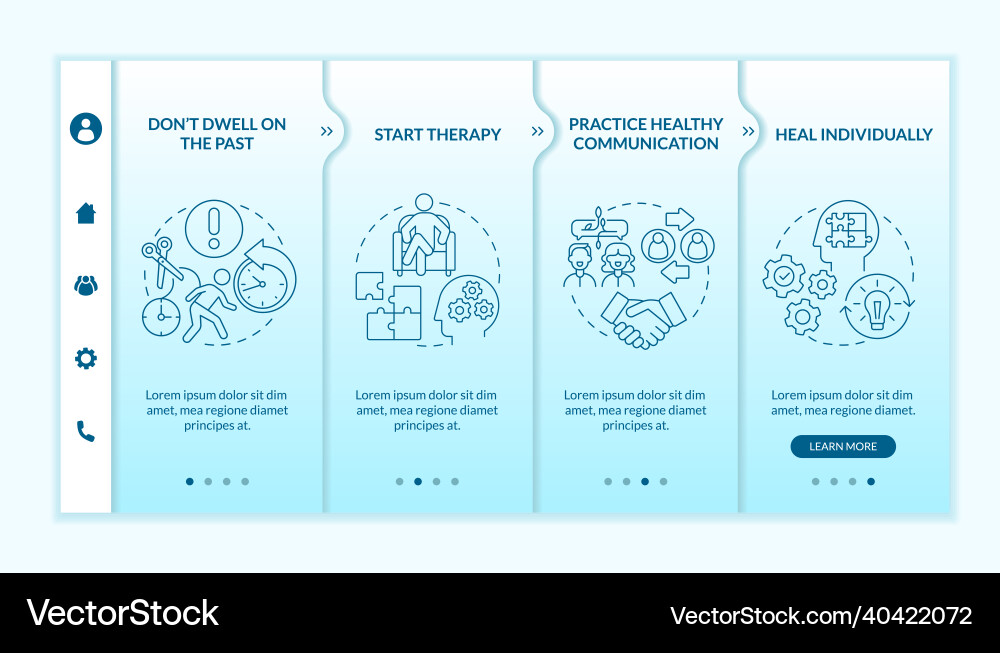 Moving forward onboarding template Moving forward onboarding template Vector Image