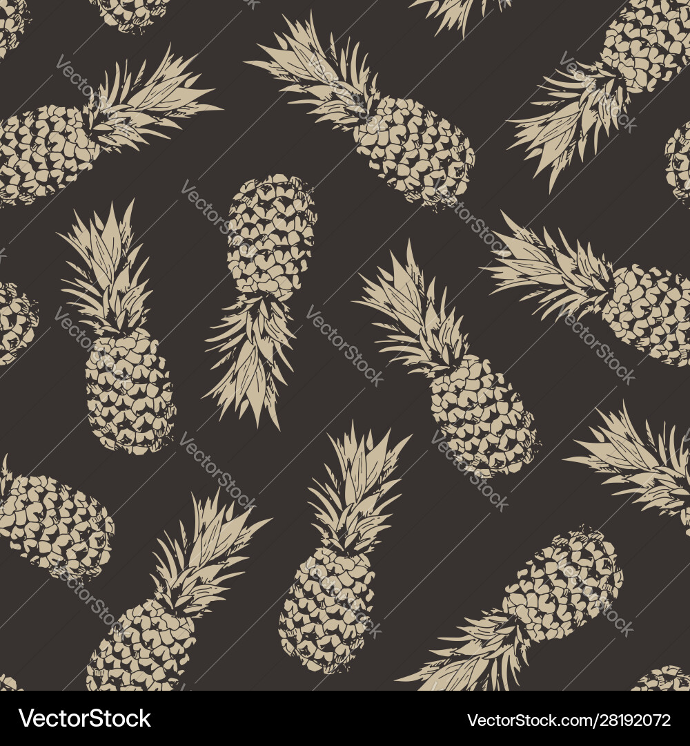 Pineapple seamless pattern background Pineapple seamless pattern background vector image