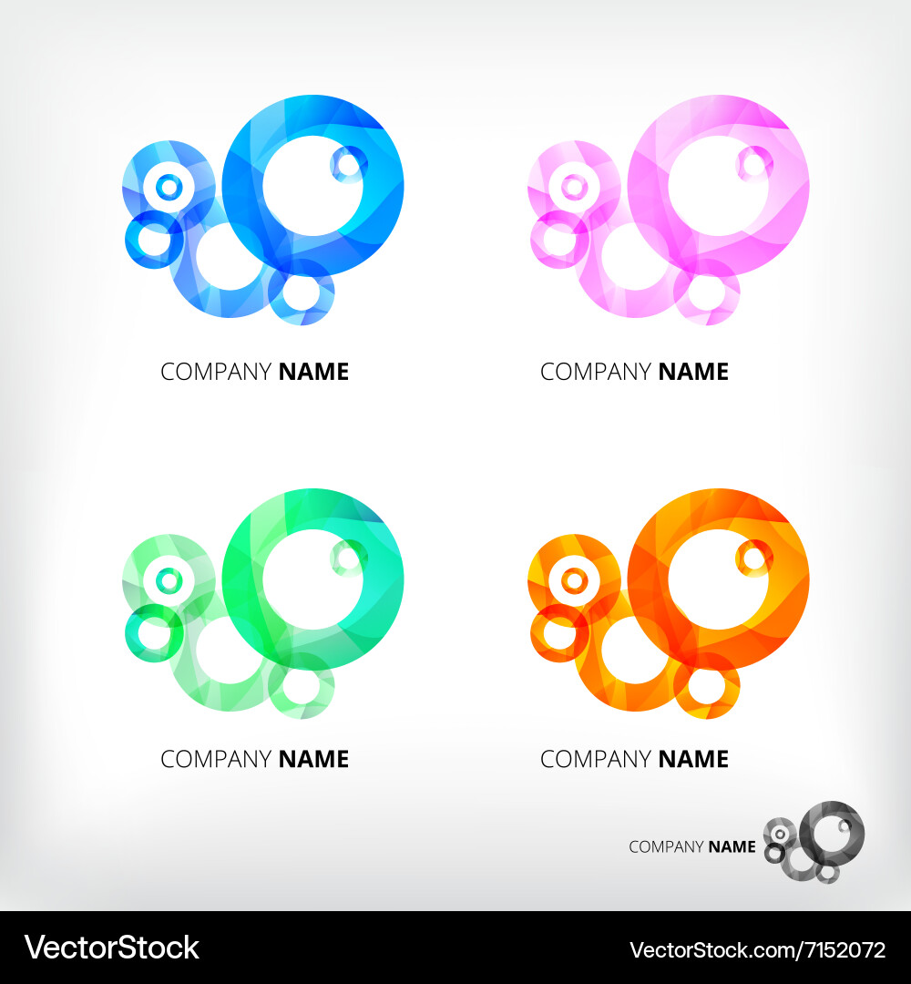 Set of abstract circle elements Vector Image