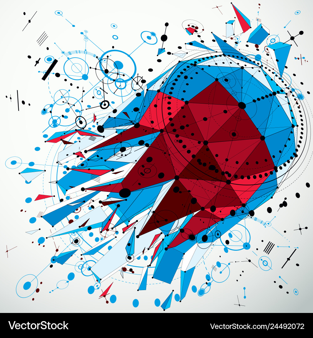 Technical blueprint abstraction perspective Vector Image