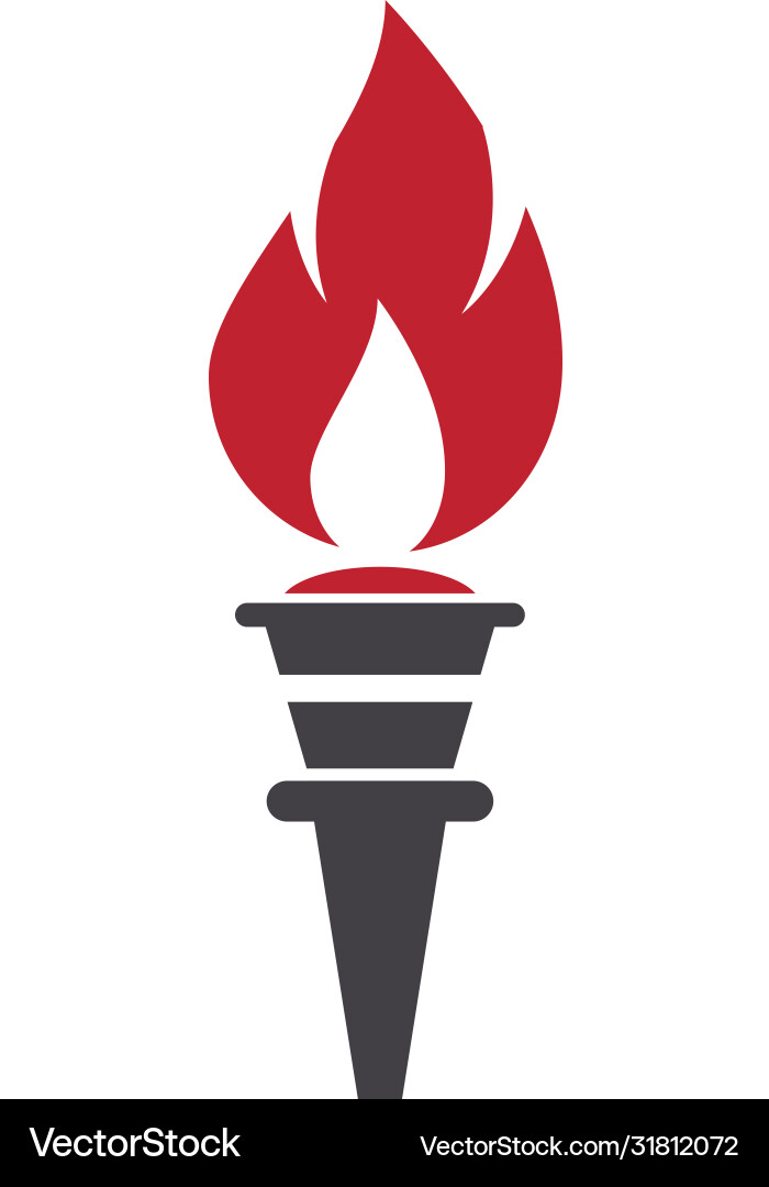 Torch icon design Torch icon design vector image
