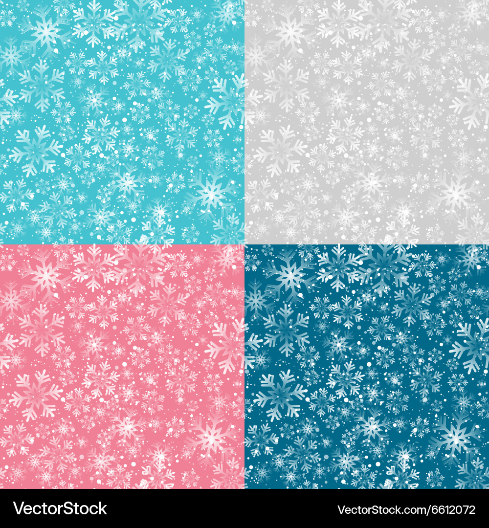 Winter Snowflake Pattern vector image