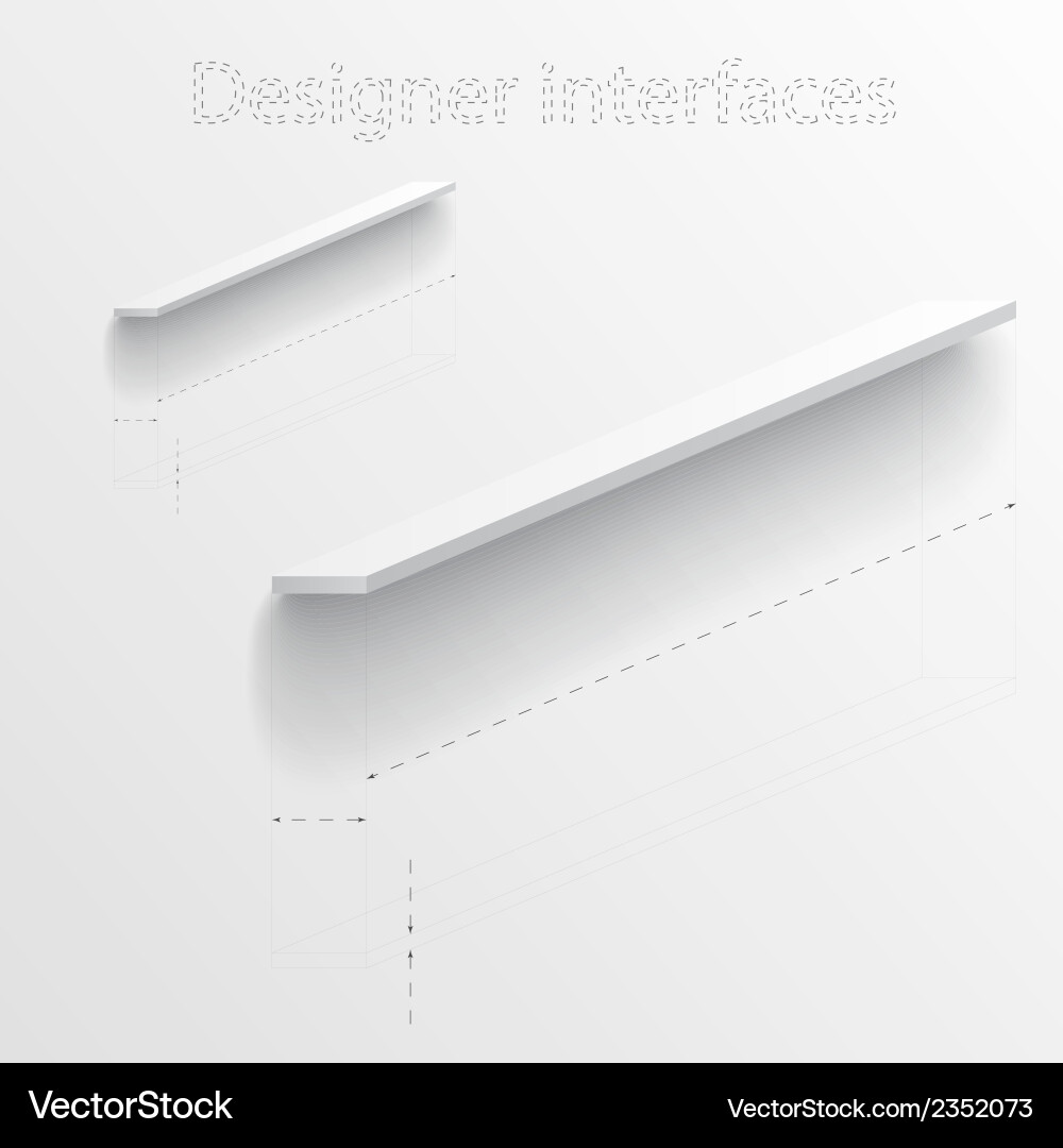 3d plan and board design interface Vector Image