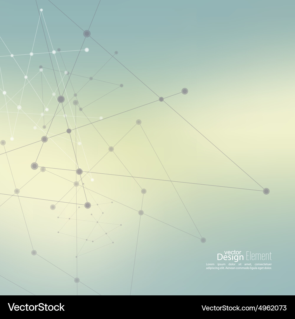Abstract Network Background with Dots vector image